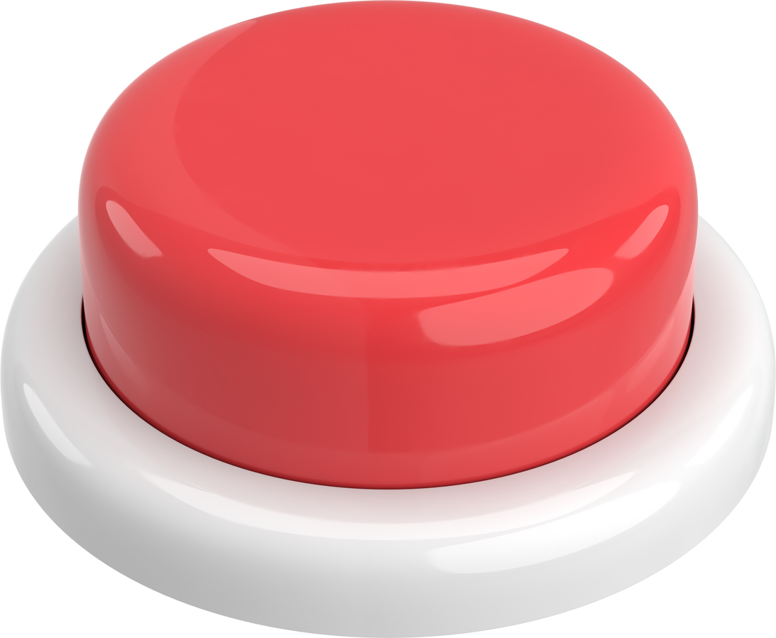 Push button. 3D button. 3D illustration.